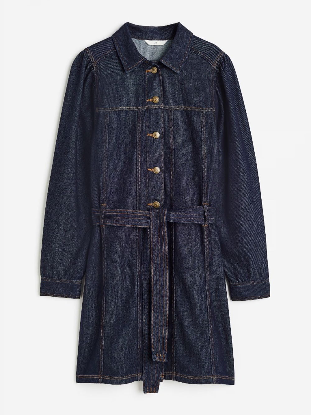 H&M Tie-Belt Denim Dress